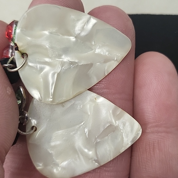 Fender Cherry Earrings 18k Gold Plated Nickel Free - Picture 3 of 4